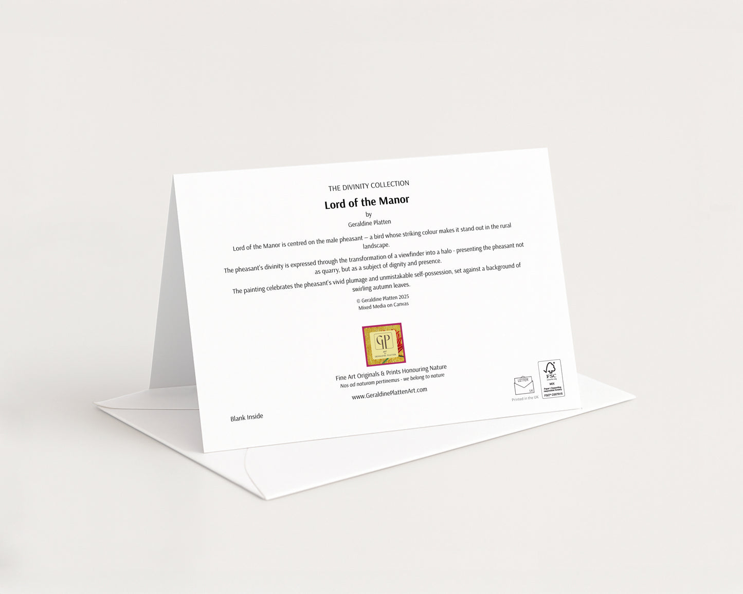 Lord of the Manor Fine Art Greetings Card