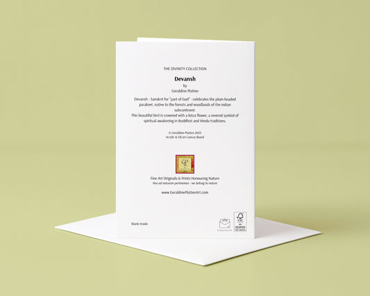 Devansh - Art Greeting Card - Geraldine Platten Art -