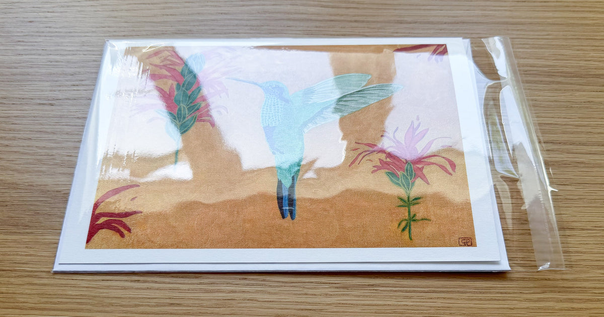 The Messenger - Art Greeting Card, Blank Inside - Geraldine Platten Art -