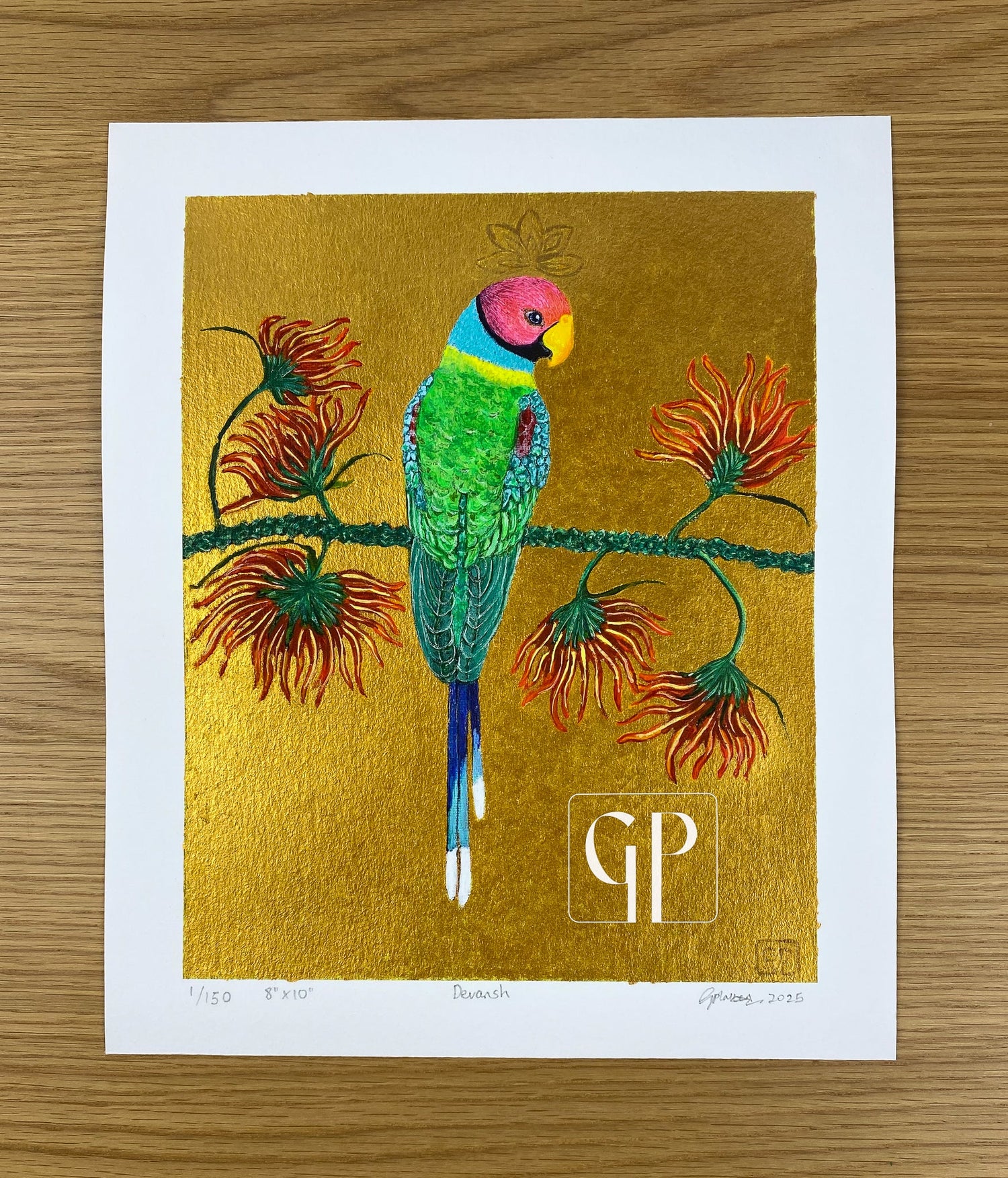 Limited Edition Hand Embellished Prints on Paper - Geraldine Platten Art
