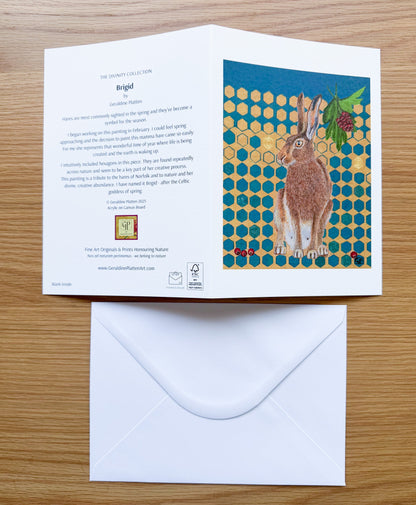 Brigid - Art Greeting Card - Geraldine Platten Art -