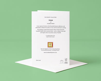 Ceryn - Art Greeting Card, Blank Inside - Geraldine Platten Art -