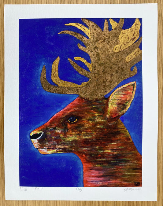 Ceryn: Limited Edition Hand Embellished Prints on Paper - Geraldine Platten Art - Prints on paper