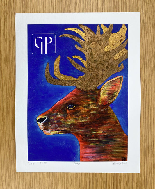 Ceryn: Limited Edition Hand Embellished Prints on Paper - Geraldine Platten Art - Prints on paper