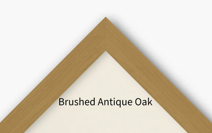 Brushed antique oak frame sample image