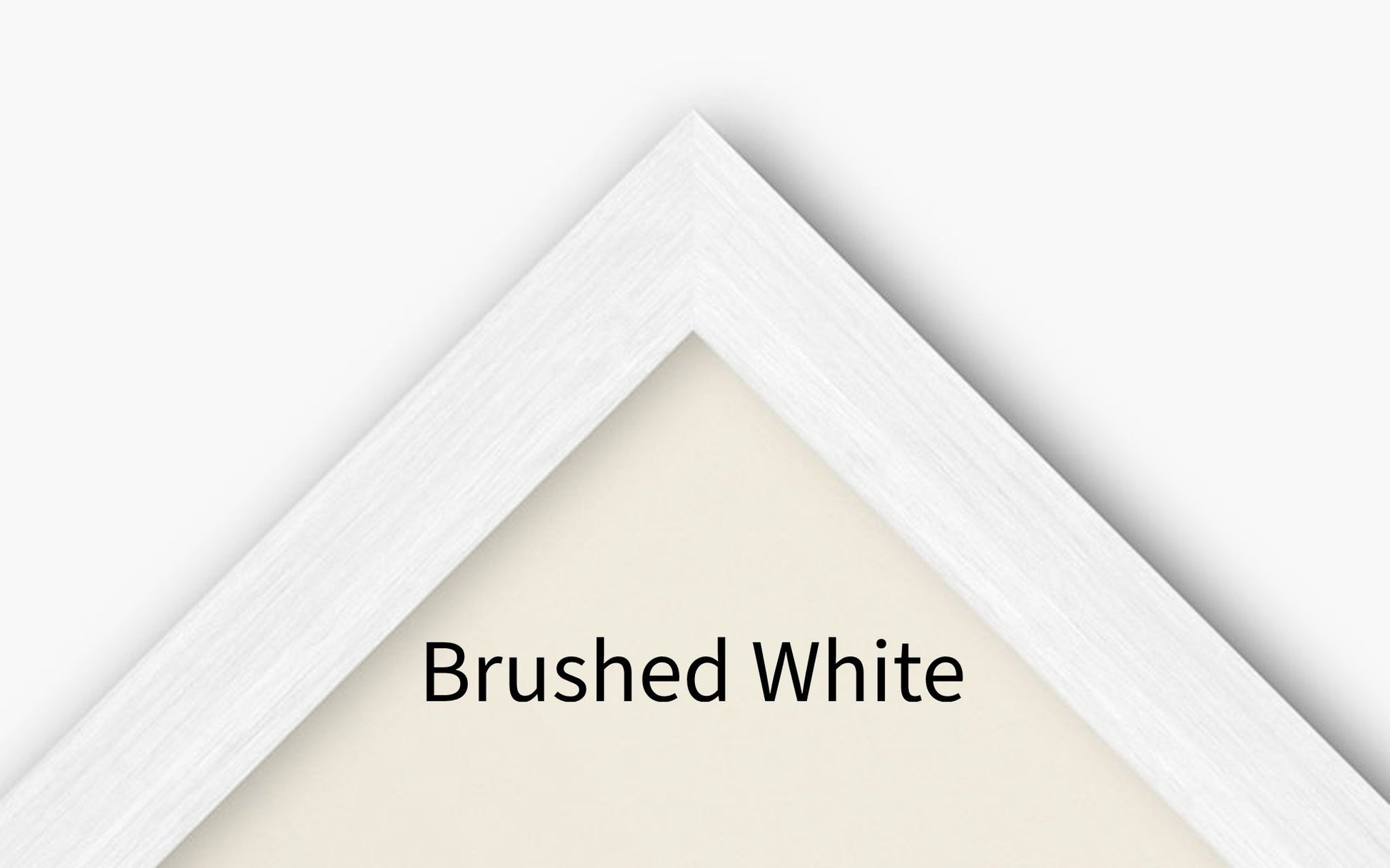 Brushed white frame sample image