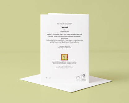 Devansh - Art Greeting Card - Geraldine Platten Art -