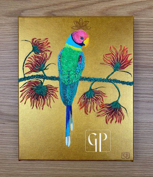 Devansh: Limited Edition Hand Embellished Stretched Canvas Prints - Geraldine Platten Art - Canvas Print