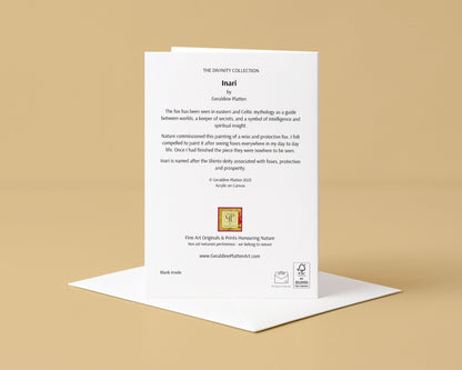 Inari - Art Greeting Card, Blank Inside - Geraldine Platten Art -