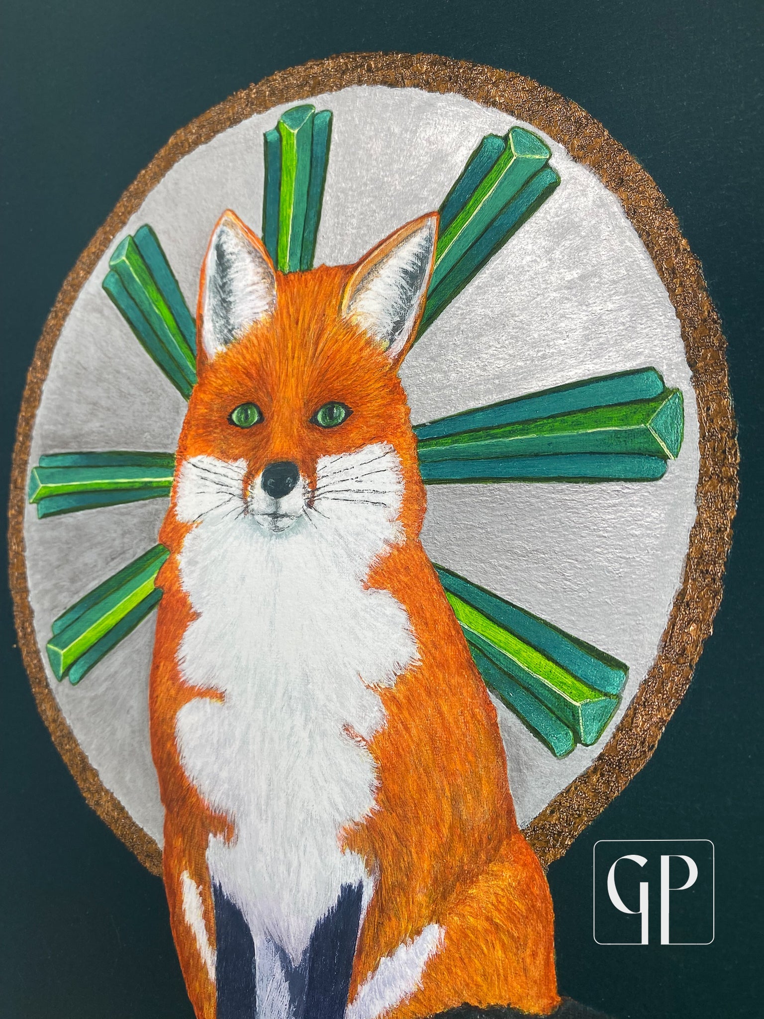 Inari: Limited Edition Hand Embellished Prints on Paper - Geraldine Platten Art - Print only
