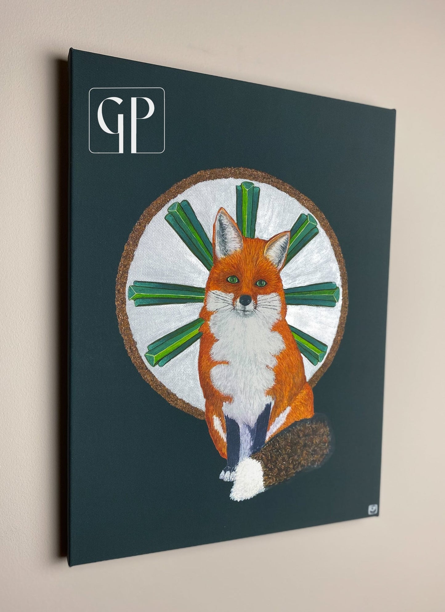 Inari: Limited Edition Hand Embellished Stretched Canvas Prints - Geraldine Platten Art - Canvas Print