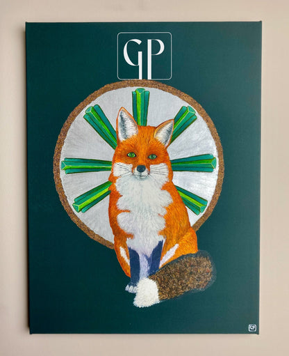 Inari: Limited Edition Hand Embellished Stretched Canvas Prints - Geraldine Platten Art - Canvas Print