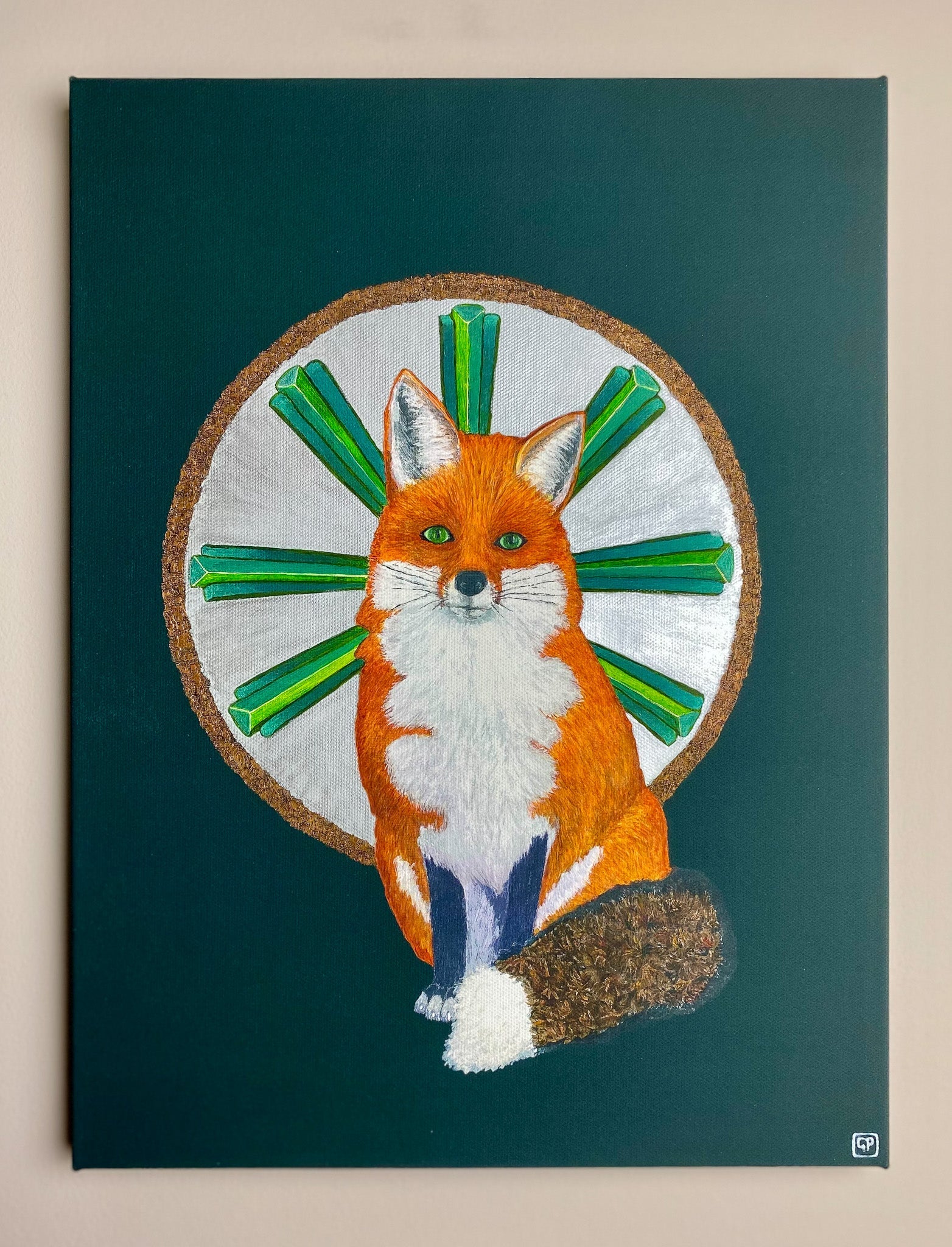 Inari: Limited Edition Hand Embellished Stretched Canvas Prints - Geraldine Platten Art - Canvas Print