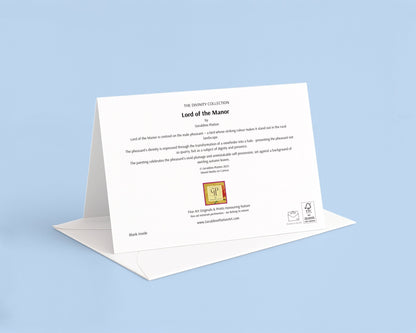 Lord of the Manor - Art Greeting Card, Blank Inside - Geraldine Platten Art -