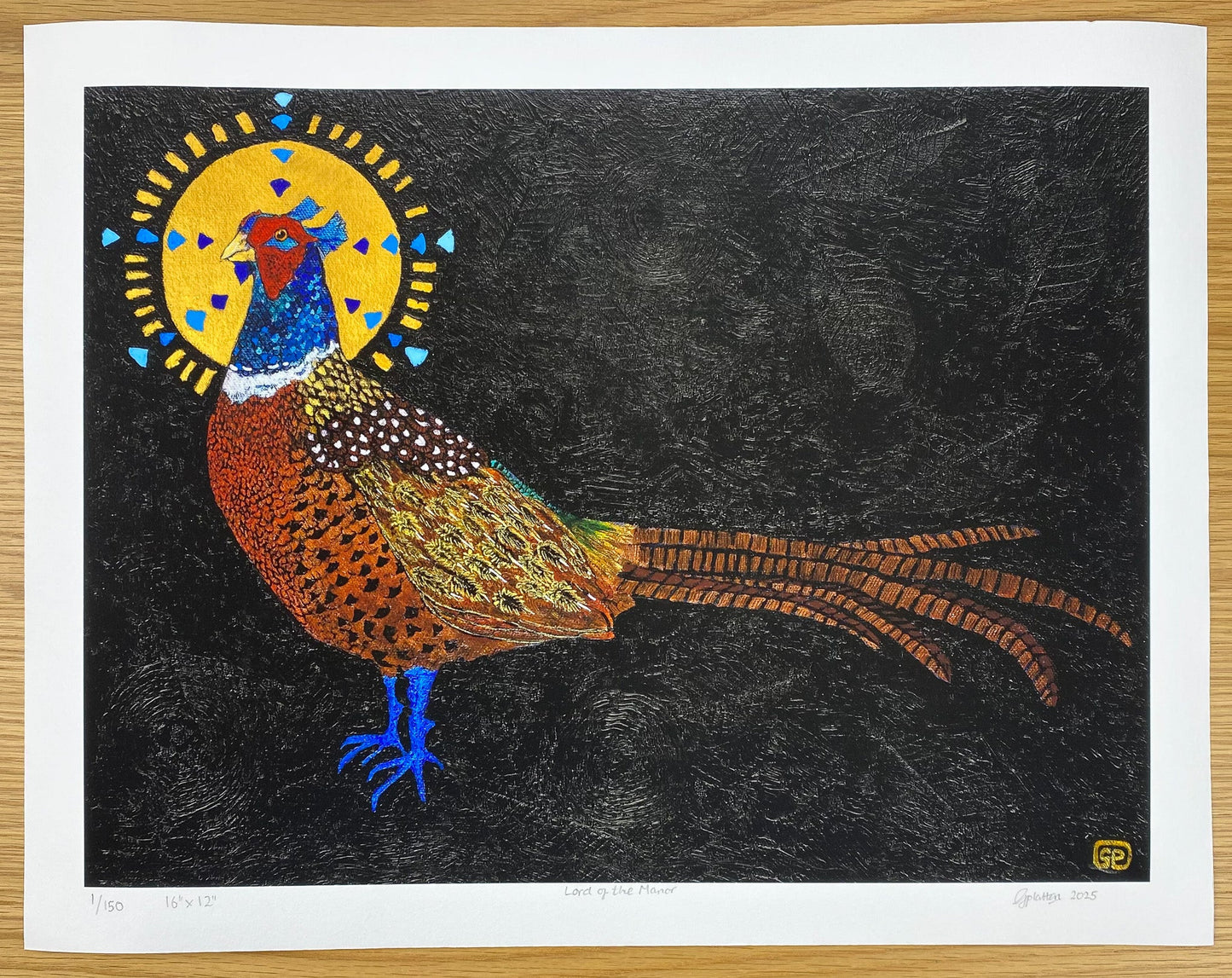 Lord of the Manor: Limited Edition Hand Embellished Prints on Paper - Geraldine Platten Art - Prints on paper