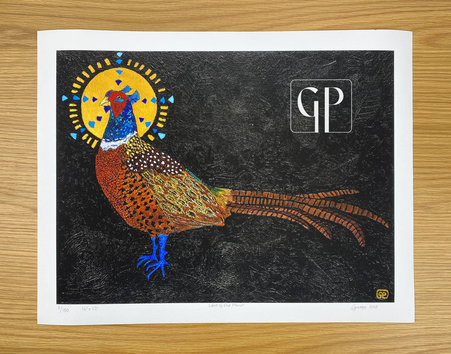 Lord of the Manor: Limited Edition Hand Embellished Prints on Paper - Geraldine Platten Art - Prints on paper