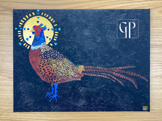 'Lord of the Manor': Limited Edition Hand Embellished Stretched Canvas Prints - Geraldine Platten Art - Canvas Print