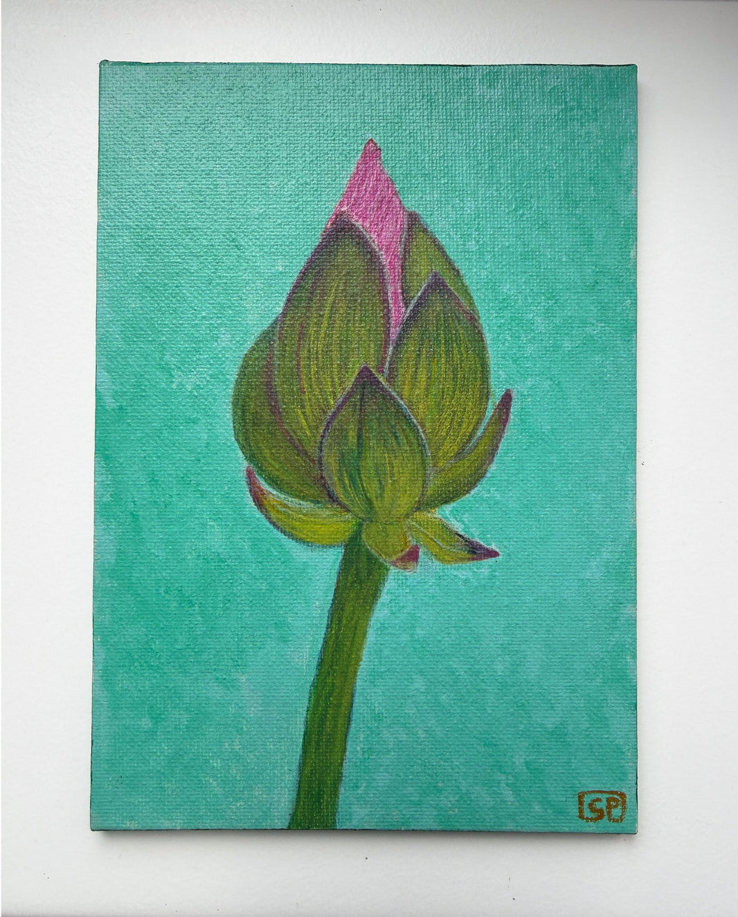 Lotus Flower Study 2 - Geraldine Platten Art - Studio Range Original