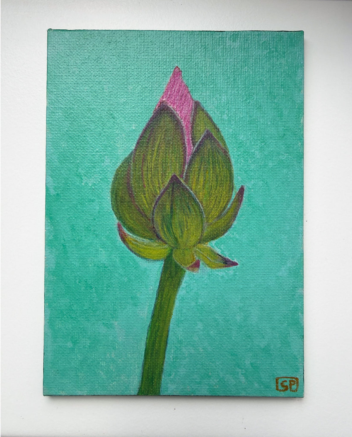 Lotus Flower Study 2 - Geraldine Platten Art - Studio Range Original