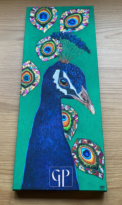 'Mayura': Limited Edition Hand Embellished Stretched Canvas Prints - Geraldine Platten Art - Canvas Print