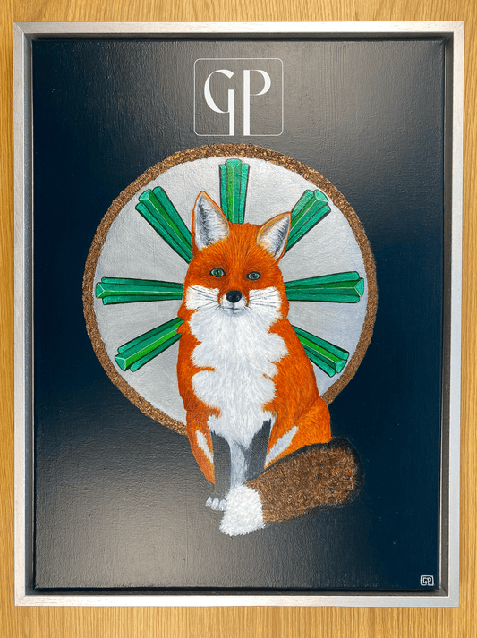 ORIGINAL - Inari: 18x24 inches, Acrylic on stretched canvas, Framed - Geraldine Platten Art - 