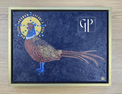 ORIGINAL - Lord of the Manor: 16x12 inches, Mixed media on stretched canvas, Framed - Geraldine Platten Art - 