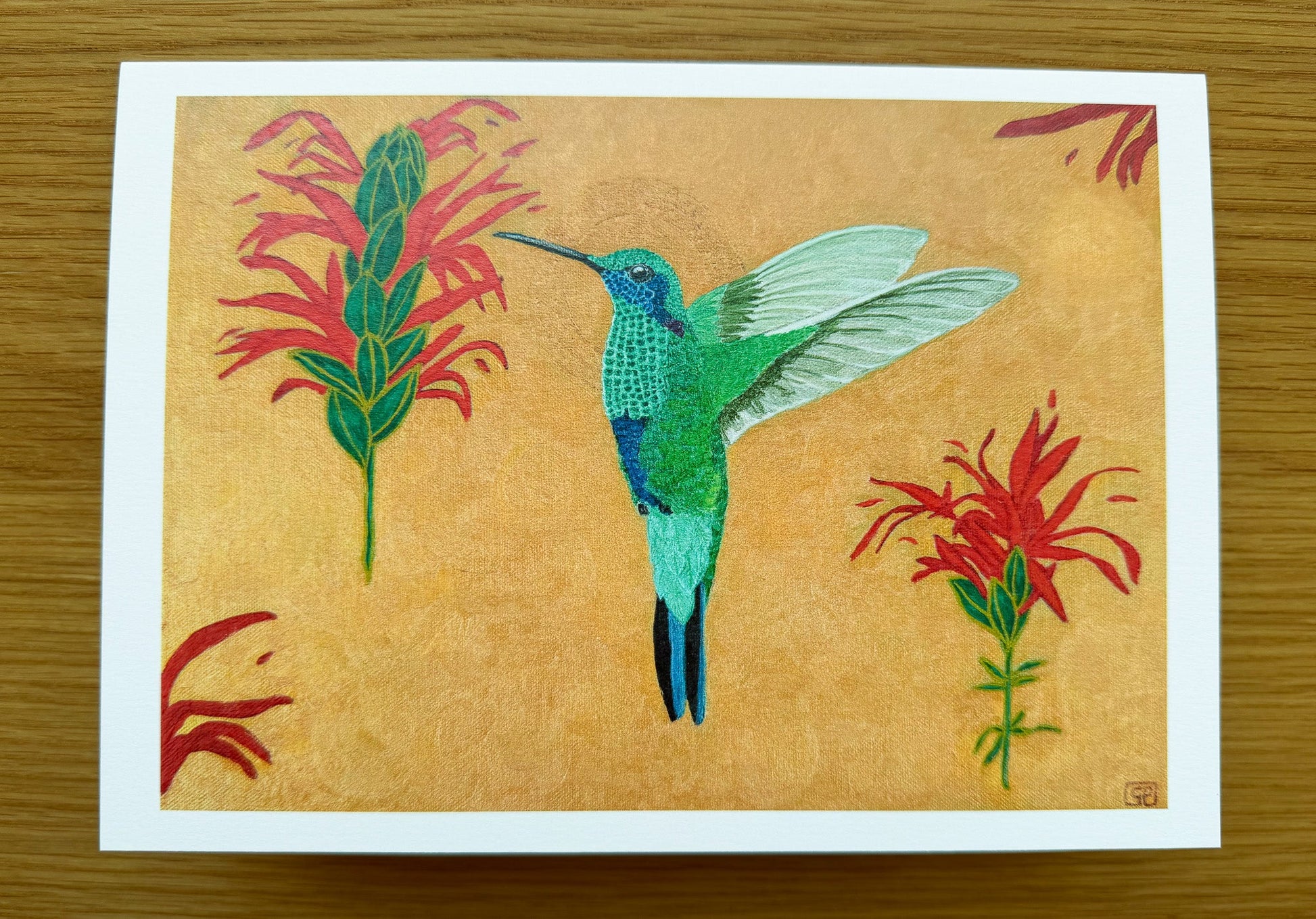 The Messenger - Art Greeting Card, Blank Inside - Geraldine Platten Art -