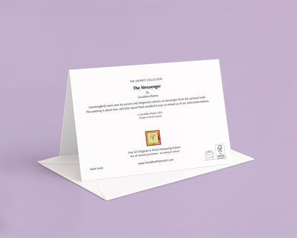 The Messenger - Art Greeting Card, Blank Inside - Geraldine Platten Art -
